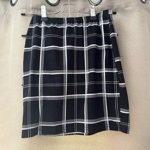 Black and White Plaid Skirt